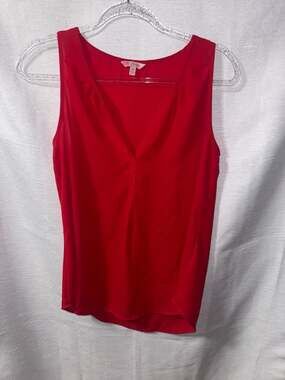 Candie's Red Sleeveless V-Neck Blouse